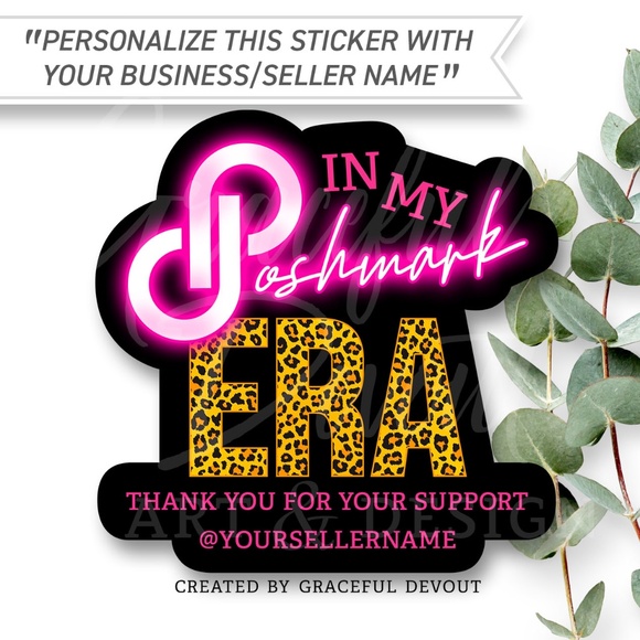 Graceful Devout Other - In My Poshmark ERA - Sticker 2" (inches) (48ct.) [GD69-48]